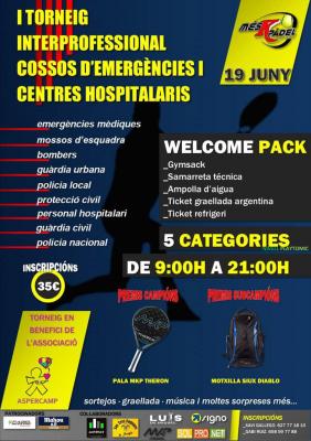 poster del torneo I TORNEIG INTERPROFESSIONAL COSSOS D'EMERGENCIES I CENTRES HOSPITALARIS