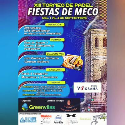 poster del torneo XIII TORNEO DE PADEL FIESTAS DE MECO