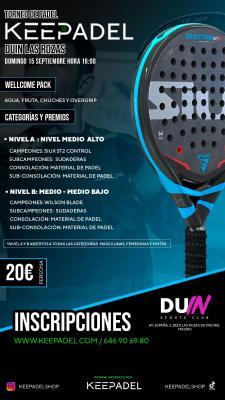 poster torneo TORNEO KEEPADEL & DUIN LAS ROZAS