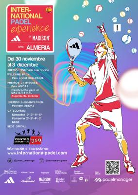 poster del torneo TORNEO INTERNATIONAL PADEL EXPERIENCE (IPE) ALMERIA