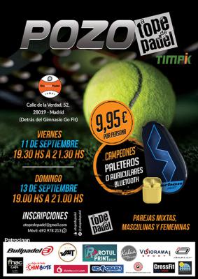 poster del torneo POZO A TOPE DE PADEL