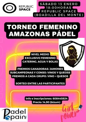 poster del torneo TORNEO FEMENINO AMAZONAS PÁDEL