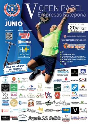 poster del torneo V OPEN PÁDEL EMPRESAS ESTEPONA