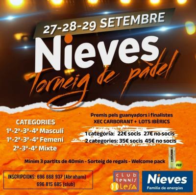 poster torneo TORNEIG NIEVES