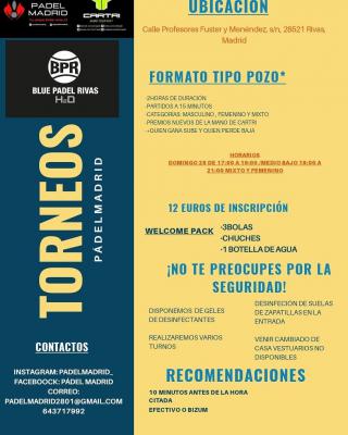 poster del torneo POZO TORNEOS PADELMADRID