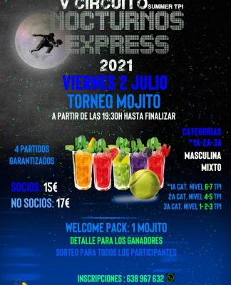 poster del torneo 1A PRUEBA NOCTURNOS EXPRESS - TORNEO MOJITO