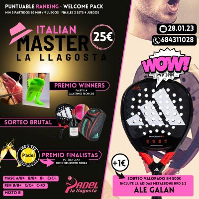 poster del torneo ITALIAN MASTER LA LLAGOSTA