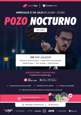 poster del torneo POZO NOCTURNO PLANET PADEL INDOOR