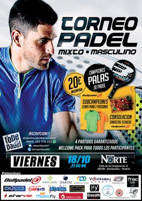 poster del torneo TORNEO DE PADEL MIXTO - MASCULINO