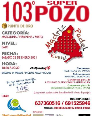 poster del torneo 103º SUPER POZO