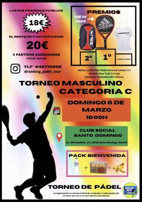 poster del torneo TORNEO CATEGORÍA C RANKING PADEL TOUR