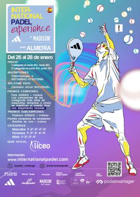 poster del torneo INTERNATIONAL PADEL EXPERIENCE BY MADISON (ALMERÍA)