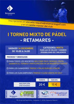 poster del torneo I TORNEO MIXTO DE PADEL