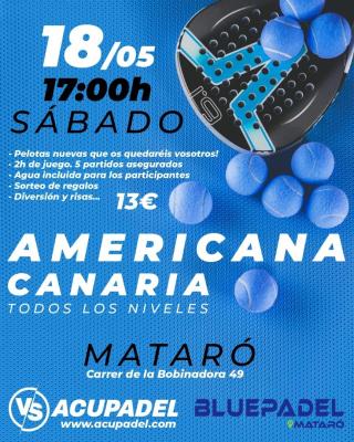 poster torneo AMERICANA EN BLUEPADEL MATARÓ