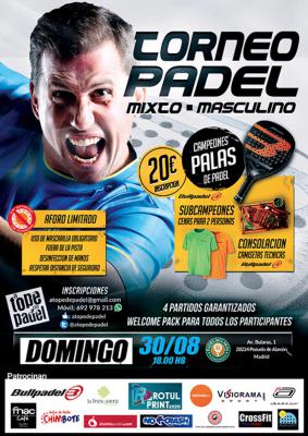 poster del torneo TORNEO DE PADEL MIXTO - MASCULINO