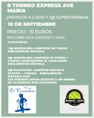 poster del torneo II TORNEO EXPRESS AVE MARIA