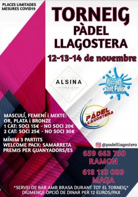 poster del torneo TORNEIG PÀDEL LLAGOSTERA