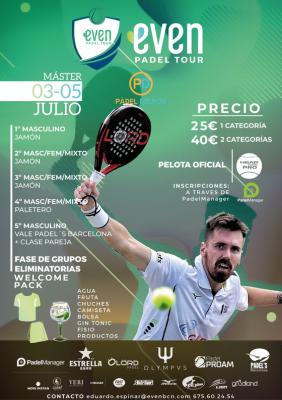 poster del torneo MASTER EVEN PADEL TOUR