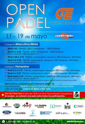 poster del torneo OPEN PADEL GUILLEM EXPORT