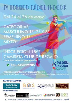 poster torneo IV TORNEO PADEL INDOOR