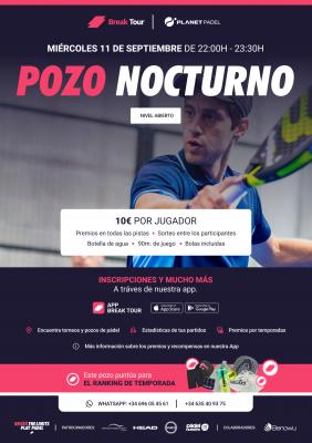 poster del torneo POZO NOCTURNO PLANET PADEL INDOOR