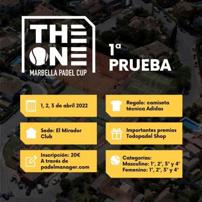 poster del torneo THE ONE MARBELLA PADEL CUP