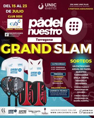 poster torneo GRAND SLAM PÁDEL NUESTRO TARRAGONA