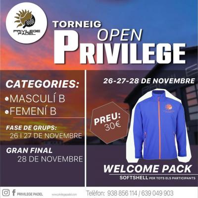 poster torneo OPEN PRIVILEGE