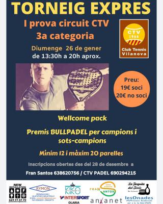 poster del torneo TORNEIG EXPRES - I PROVA CIRCUIT CTV 3ª CAT