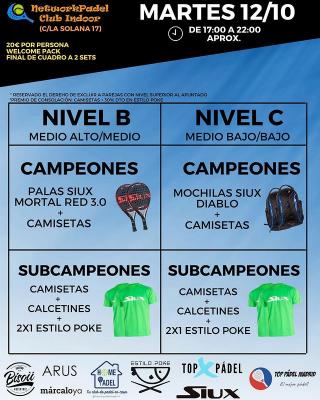 poster del torneo TORNEO TOP PADEL MADRID