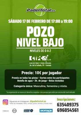 poster torneo POZO - NIVEL BAJO