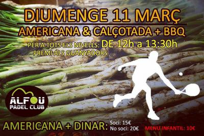 poster del torneo AMERICANA & CALÇOTADA + BBQ