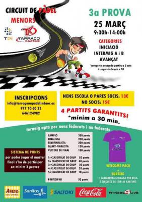 poster del torneo 3ª PROVA CIRCUIT DE MENORS