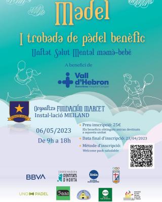 poster torneo I TROBADA DE PÀDEL BENÈFIC