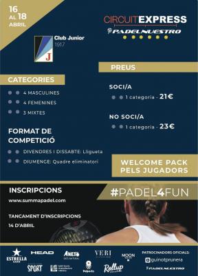 poster del torneo 1ª PROVA 2021 CIRCUIT EXPRESS SUMMAPADEL BY PADELNUESTRO