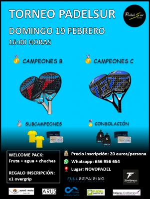 poster del torneo TORNEO PADELSUREVENTS