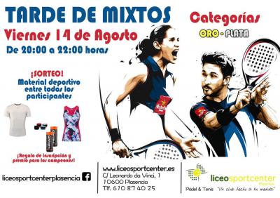 poster del torneo TARDE DE MIXTOS