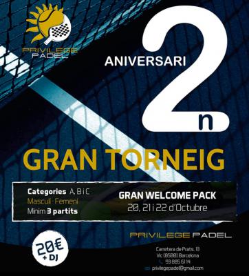 poster del torneo GRAN TORNEIG 2n ANIVERSARI