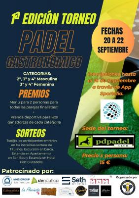 poster torneo I TORNEO PÁDEL GASTRONÓMICO