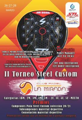 poster del torneo 2º TORNEO DE PADEL STEEL CUSTOM SPAIN