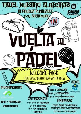 poster del torneo III TERCERA PRUEBA PUNTUABLE CIRCUITO PADELNUESTRO ALGECIRAS