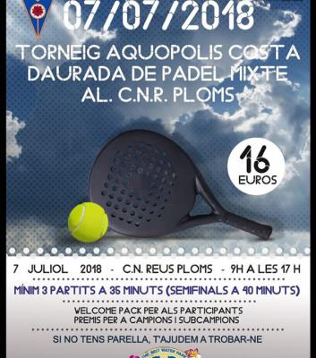 poster del torneo 1r TORNEIG AQUOPOLIS MIXTE