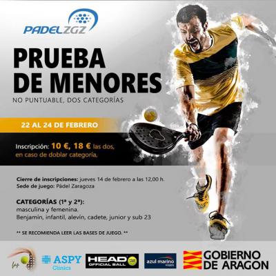 poster del torneo PRUEBA DE MENORES