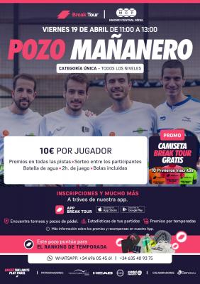 poster del torneo POZO MAÑANERO MADRID CENTRAL PÁDEL