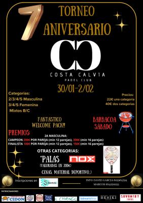 poster del torneo TORNEO 7 ANIVERSARIO COSTA CALVIA