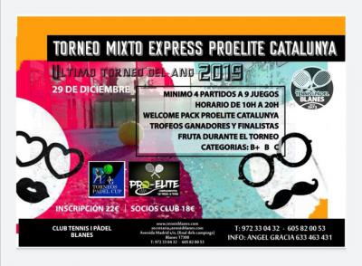 poster del torneo TORNEO MIXTO EXPRESS PROELITE CATALUNYA