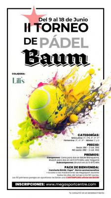 poster torneo II TORNEO DE PADEL BAUM