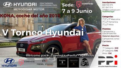 poster del torneo V PRUEBA CIRCUITO PADEL PRO INDOOR - TORNEO HYUNDAI