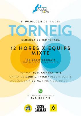 poster torneo 12 HORES PER EQUIPS MIXTE