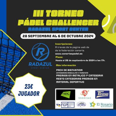 poster torneo III TORNEO DE PÁDEL CHALLENGER